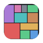 Wonderful DiskMap app icon, a treemap of coloured rectangles